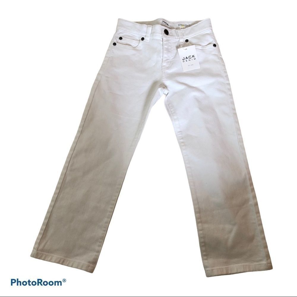 Janie and Jack Denim Unisex Jeans Slim 4 White​